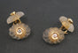 Boutons de manchette Boutons de manchette en or 18 carats, cristal de roche et diamants 58 Facettes 786702