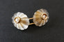 Boutons de manchette Boutons de manchette en or 18 carats, cristal de roche et diamants 58 Facettes 786702