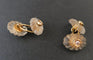 Boutons de manchette Boutons de manchette en or 18 carats, cristal de roche et diamants 58 Facettes 786702