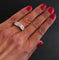 Bague 52 Bague pavée de 14 diamants en or blanc 18 carats 58 Facettes 844165