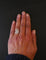 Bague 54 Bague Art déco sertie de diamants en or blanc 18 carats 58 Facettes