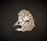 Bague 54 Bague Art déco sertie de diamants en or blanc 18 carats 58 Facettes