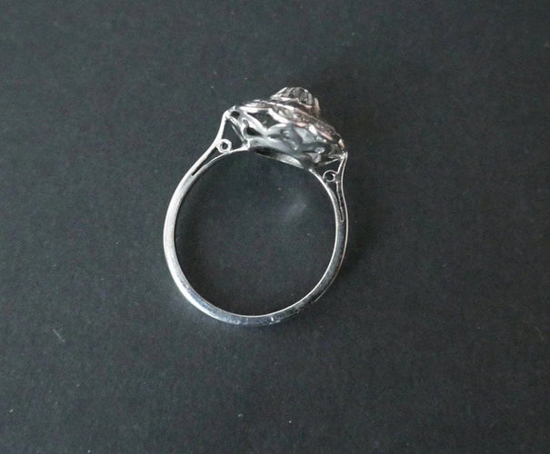 Bague 52 Bague Art déco en or et platine sertie de diamants 58 Facettes
