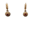 Boucles d'oreilles Boucles d’oreilles dormeuses en or jaune 18 carats, perles et pierre rouge 58 Facettes 1043291