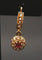 Boucles d'oreilles Boucles d’oreilles dormeuses en or jaune 18 carats, perles et pierre rouge 58 Facettes 1043291