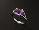 Bague 59 Bague améthyste et diamants en or blanc 18 carats 58 Facettes 1035125