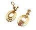 Boucles d'oreilles Boucles d'oreilles clips pendantes en or jaune 18 carats, rubis et perles fines 58 Facettes 1024657