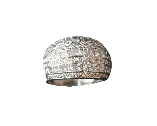 Bague 52 Bague pavée de diamants 1 carat en or blanc 18 carats 58 Facettes 1002269