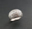 Bague 52 Bague pavée de diamants 1 carat en or blanc 18 carats 58 Facettes 1002269