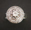 Bague 51 Bague Art déco en platine et or blanc 18 carats, diamants 58 Facettes 881185