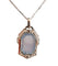 Pendentif Médaille Art déco Vierge en or 18 carats, nacre et diamants 58 Facettes