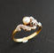 Bague 55 Bague en or jaune 18 carats avec perle et diamants 58 Facettes