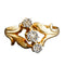 Bague 56 Art Nouveau - Bague en or jaune et blanc 18 carats, diamants 58 Facettes