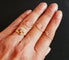Bague 56 Art Nouveau - Bague en or jaune et blanc 18 carats, diamants 58 Facettes