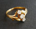 Bague 56 Art Nouveau - Bague en or jaune et blanc 18 carats, diamants 58 Facettes