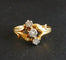 Bague 56 Art Nouveau - Bague en or jaune et blanc 18 carats, diamants 58 Facettes