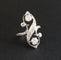 Bague 47 Bague Toi et Moi en or blanc 18 carats et diamants 58 Facettes