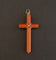 Pendentif Pendentif croix en corail avec bélière en or 58 Facettes 1084375