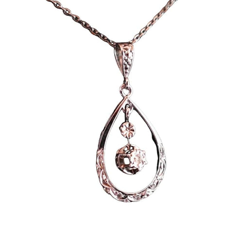 Pendentif Pendentif Art déco en or blanc 18 carats avec diamants 58 Facettes