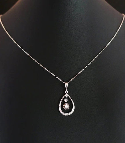 Pendentif Pendentif Art déco en or blanc 18 carats avec diamants 58 Facettes