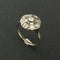 Bague 54 Bague fleur Art déco en or blanc 18 carats et platine, diamants 58 Facettes 1084362