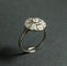 Bague 54 Bague fleur Art déco en or blanc 18 carats et platine, diamants 58 Facettes 1084362