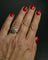 Bague 54 Bague fleur Art déco en or blanc 18 carats et platine, diamants 58 Facettes 1084362