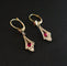 Boucles d'oreilles Boucles d’oreilles dormeuses en or 18 carats bicolore et pierres rouges 58 Facettes