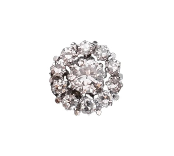 Bague 53 Bague marguerite en or blanc 18 carats et diamants 1 ct 58 Facettes