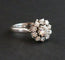 Bague 53 Bague marguerite en or blanc 18 carats et diamants 1 ct 58 Facettes