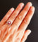 Bague 52.5 Bague Art déco en or 18 carats avec diamant et rubis calibrés 58 Facettes