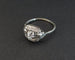 Bague 57 Bague Art déco sertie de diamants en or blanc 18 carats et platine 58 Facettes