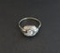 Bague 57 Bague Art déco sertie de diamants en or blanc 18 carats et platine 58 Facettes