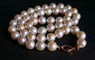 Collier Collier choker de perles de culture crème, fermoir en or jaune 18 carats 58 Facettes