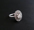 Bague 52 Bague Art déco en or blanc 18 carats avec diamants 58 Facettes