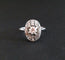 Bague 52 Bague Art déco en or blanc 18 carats avec diamants 58 Facettes