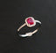 Bague 54 Bague rubis taille émeraude et diamants en or blanc 18 carats 58 Facettes