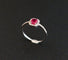 Bague 54 Bague rubis taille émeraude et diamants en or blanc 18 carats 58 Facettes