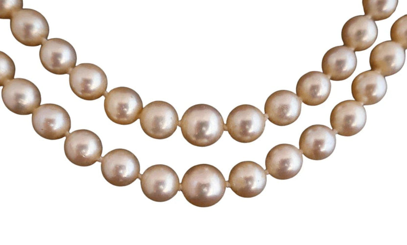 Collier Collier - Perles de culture 2 rangs avec fermoir en or jaune 18 carats 58 Facettes