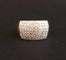 Bague 54 Bague pavée de diamants en or blanc 18 carats 58 Facettes
