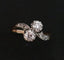 Bague 55.5 Bague Toi et Moi - Diamants en or jaune 18 carats et platine 58 Facettes