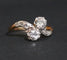 Bague 55.5 Bague Toi et Moi - Diamants en or jaune 18 carats et platine 58 Facettes