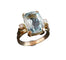 Bague 57 Bague - Aigue-marine et diamants en or 18 carats 58 Facettes C33-01