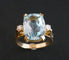 Bague 57 Bague - Aigue-marine et diamants en or 18 carats 58 Facettes C33-01