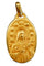 Pendentif Augis & Mazzoni - Médaille Art déco ovale en or jaune 18 carats 58 Facettes