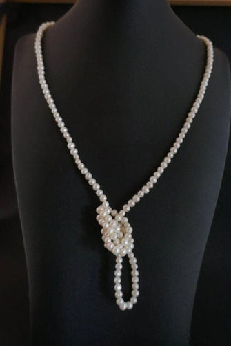 Collier Sautoir de perles de culture - Collier choker avec fermoir en or jaune 18 carats 58 Facettes