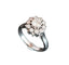 Bague 53 Bague marguerite - Diamants en or blanc 18 carats 58 Facettes