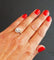 Bague 53 Bague marguerite - Diamants en or blanc 18 carats 58 Facettes