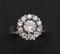 Bague 53 Bague marguerite - Diamants en or blanc 18 carats 58 Facettes