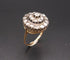 Bague 55 Bague ancienne en or jaune 18 carats et diamants 58 Facettes B80-01